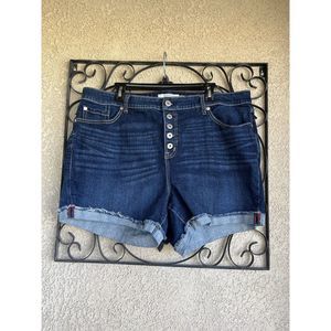 Torrid denim cut off shorts - size 20 - dark wash blue